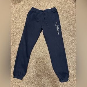 Hollister sweatpants men size medium navy blue color